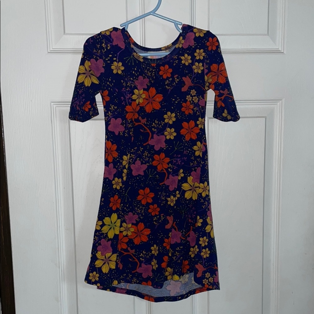 LuLaRoe Floral Kids Dress - Multicolor